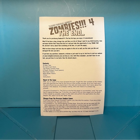 Twilight Creations’ Zombies!!! 4: The End… Board Game - Second Edition - Picture 4 of 14